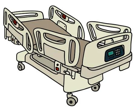 Hospital position bed Stock Illustration