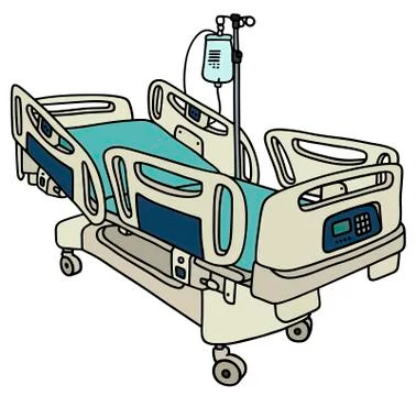 Hospital position bed Stock Illustration