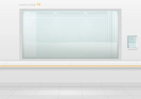 Hospital room with window Stock Illustration