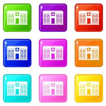 Hospital set 9 イラスト素材