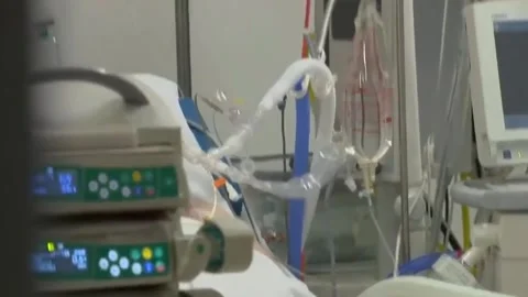In hospital than at start of first lockdown (1) Video stock 145873909