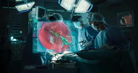 Hospital Surgery Augmented Reality Stock Footage 319992669
