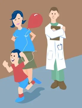 Hospital visit Stock Illustration