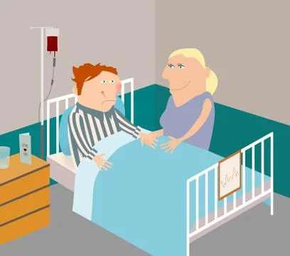 Hospital Visitor Stock Illustration