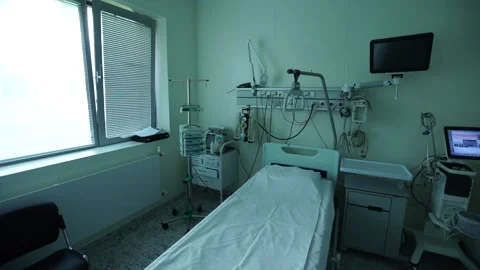 Hospital ward with bed Stock Footage 130649293