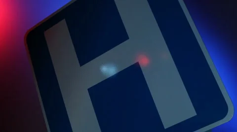 Hospital warning sign Stock Footage 2450488