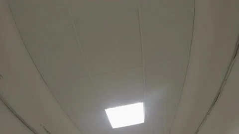 Hospital white corridor ceiling Stock Footage 140547769