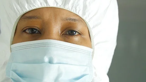 Hospital worker in PPE Stock Footage 128018398