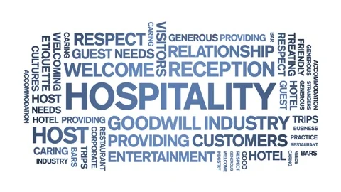 Hospitality animated word cloud,tag anim... | Stock Video | Pond5