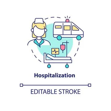 Hospitalization concept icon Stock Illustration