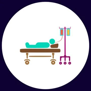 Hospitalized computer symbol Stock Illustration