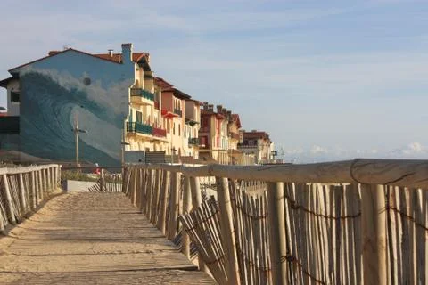 Hossegor seafront Stock Photos