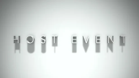 Host event 3D title animation with shadows on a white background Video stock 297456304