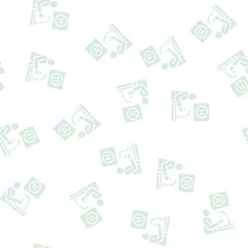 Host lotto glyph seamless pattern Stock Illustration