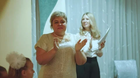 The host of the New Year's matinee Stock Footage 296493202