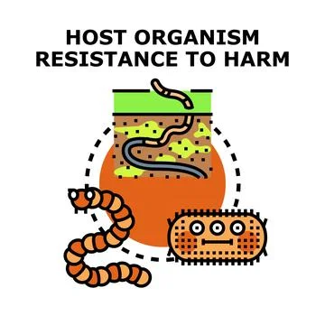 Host organism developing natural immunity to hostile environment Stock Illustration