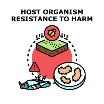 Host organism developing resistance to environmental harm Stock Illustration