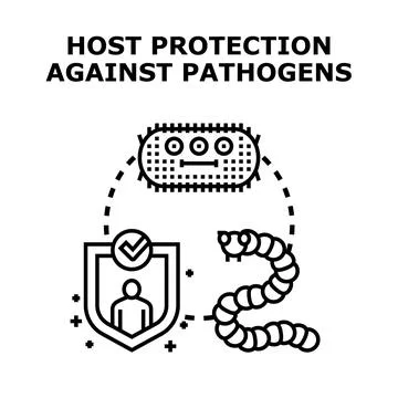 Host protection against pathogens concept vector illustration Stock Illustration