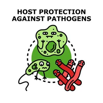 Host protection against pathogens immunity defense concept Stock Illustration