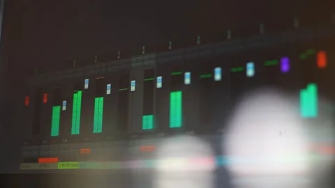 Host, TV station, studio recording microphone feature, Stock Footage 250802753