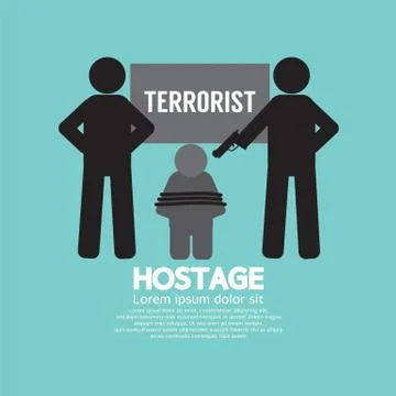 Hostage Concept Vector Illustration Illustrazione stock