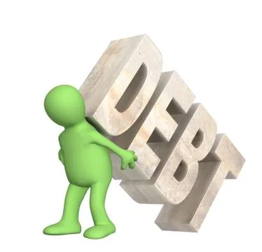 Hostage of the debt Stock Illustration