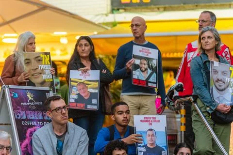 Hostages support assembly, Haifa Stock Photos