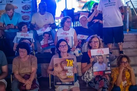 Hostages support assembly, Haifa Stock Photos