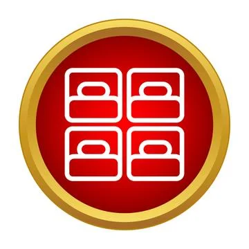 Hostel dormitory shared room beds flat icon イラスト素材