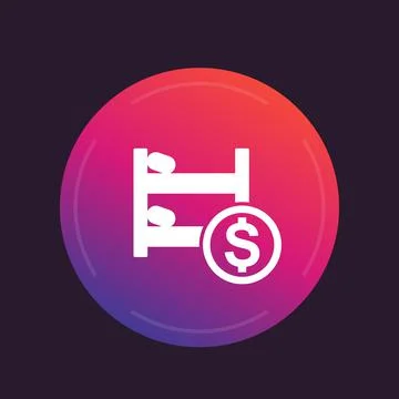 Hostel icon, vector sign Stock Illustration