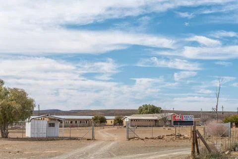 Hostel of the primary school in Middelpos 库存照片