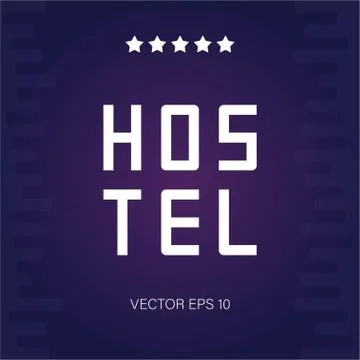 Hostel vector icon Stock Illustration