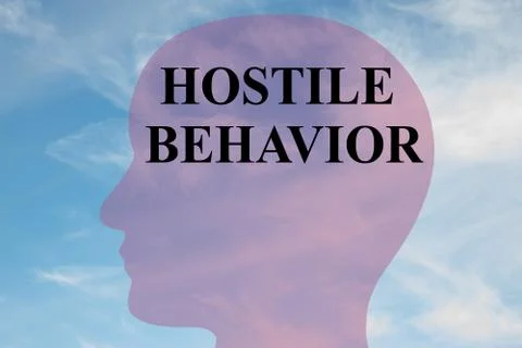 Hostile Behavior - mental concept Stockillustratie