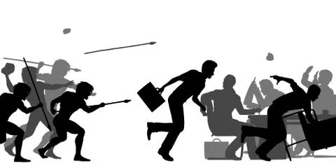 Hostile corporate takeover Stock Illustration