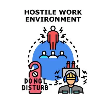 Hostile work environment causing stress and discomfort Stock Illustration