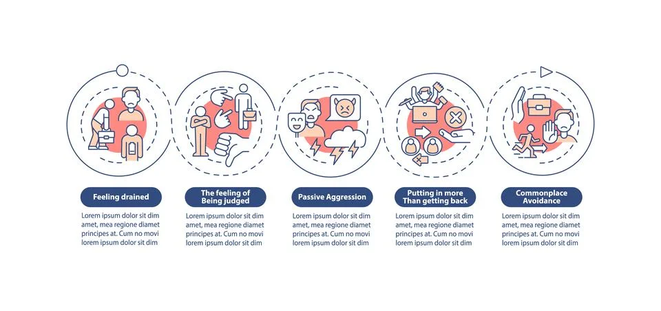 Hostile working environment vector infographic template Stock Illustration