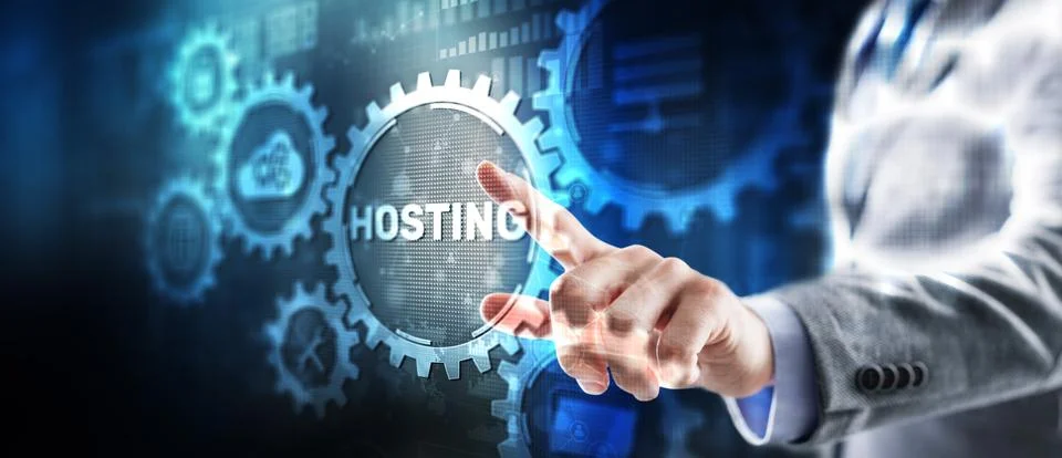 Hosting Cloud and edge computing technology concepts. Mixed Media Stock Photos
