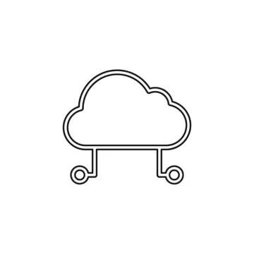 Hosting cloud icon, cloud computing technology イラスト素材