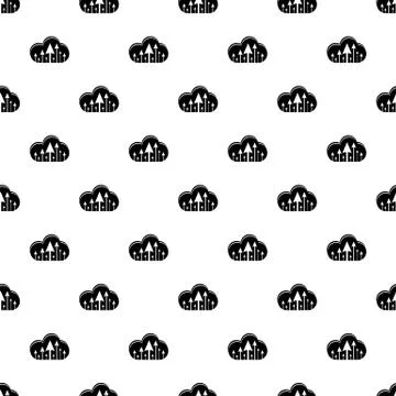 Hosting cloud pattern seamless Illustrazione stock