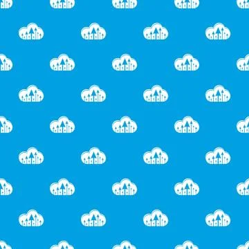 Hosting cloud pattern vector seamless blue イラスト素材