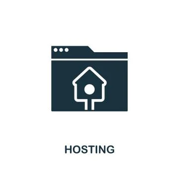 Hosting creative icon. Simple element illustration. Hosting concept symbol Stock Illustration