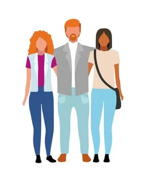 Hosting foreign exchange student semi flat color vector characters Illustrazione stock