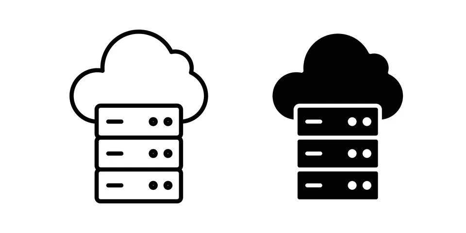 Hosting icon vector, illustration icon set Stock Illustration