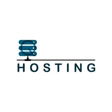 Hosting logo vector design template Stock Illustration