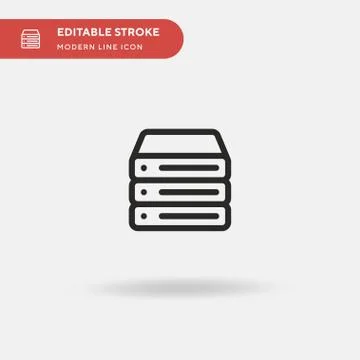 Hosting Simple vector icon. Illustration symbol design template for web mobil Stock Illustration