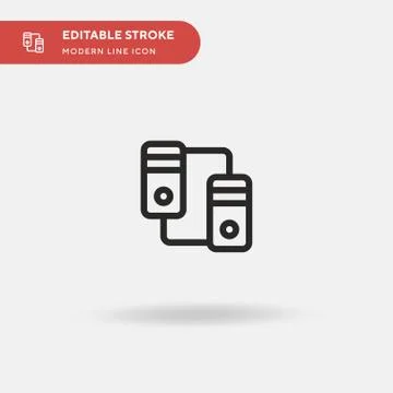 Hosting Simple vector icon. Illustration symbol design template for web mobil Stock Illustration