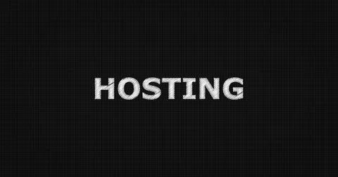 HOSTING text on board 스톡 일러스트