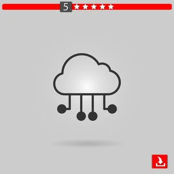 Hosting vector icon Stock Illustration