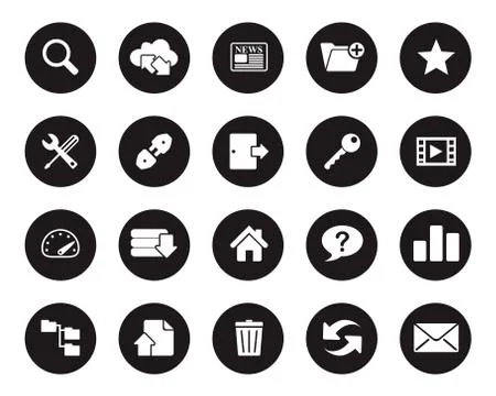Hosting web icons vector for office, web, blog, graphic &amp; printing Stock Illustration
