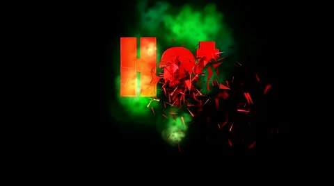Hot 3D Text Animation Stock Footage 40158953